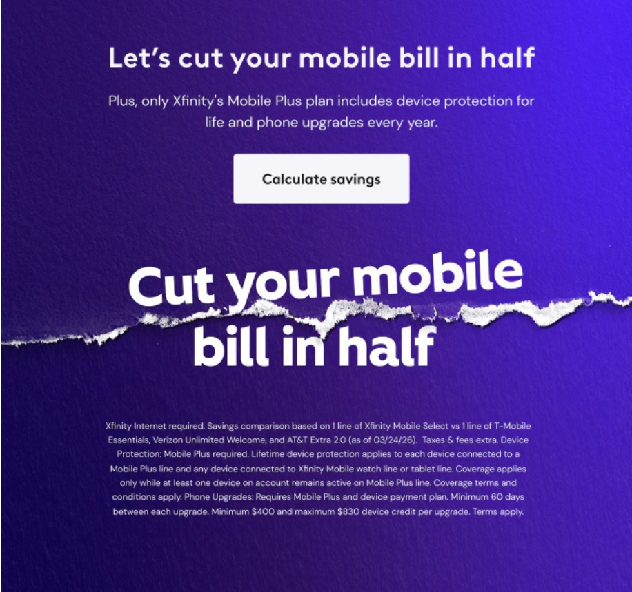 Xfinity Mobile promo